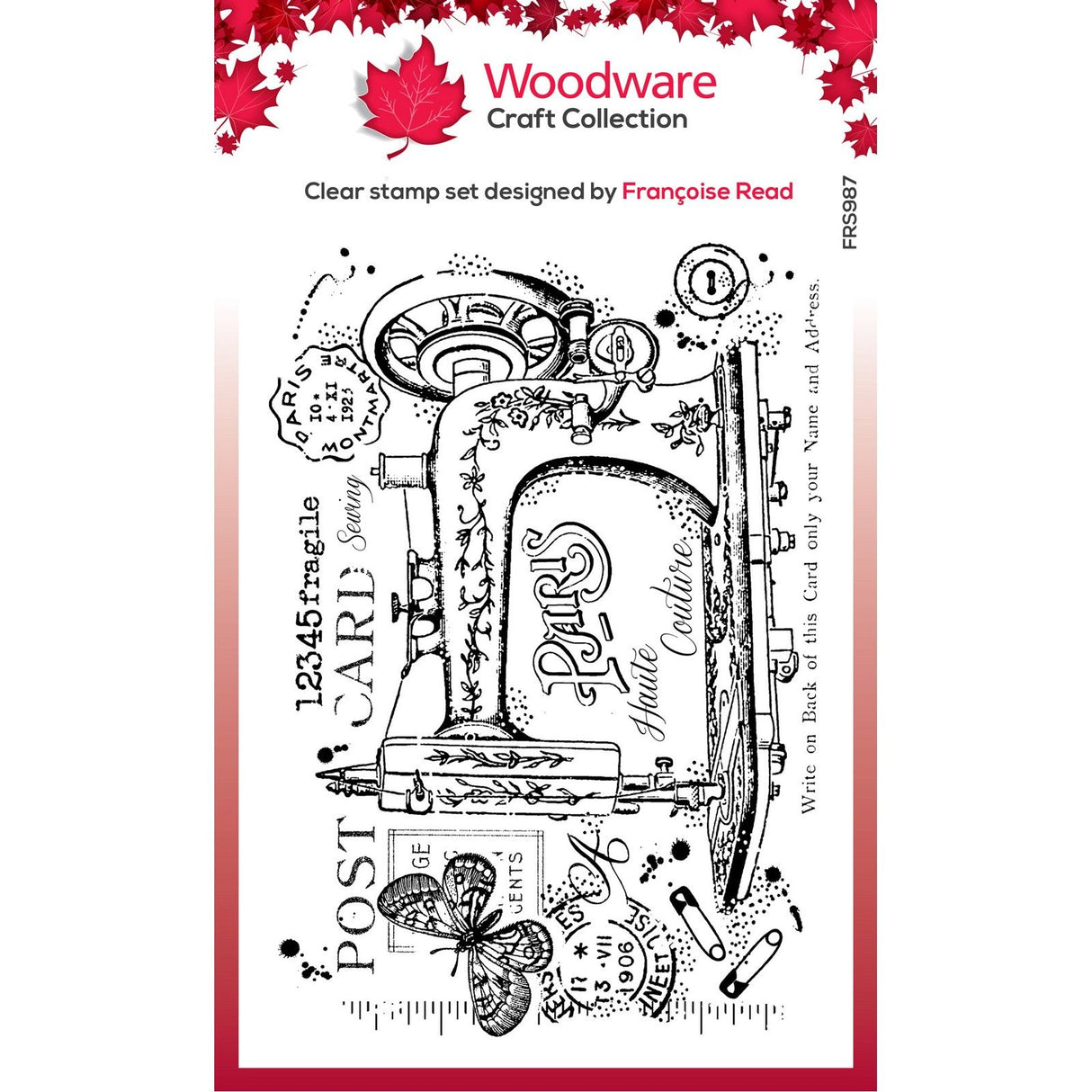 Woodware • Clear Singles Stamp Sewing Machine