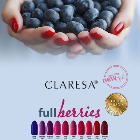 Claresa uv led gel polish 5ml purple 619 full berries