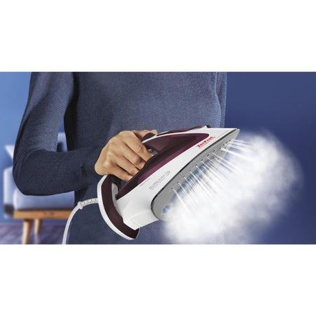 Tefal fv5714 easygliss plus steam iron 2400w bordeaux white