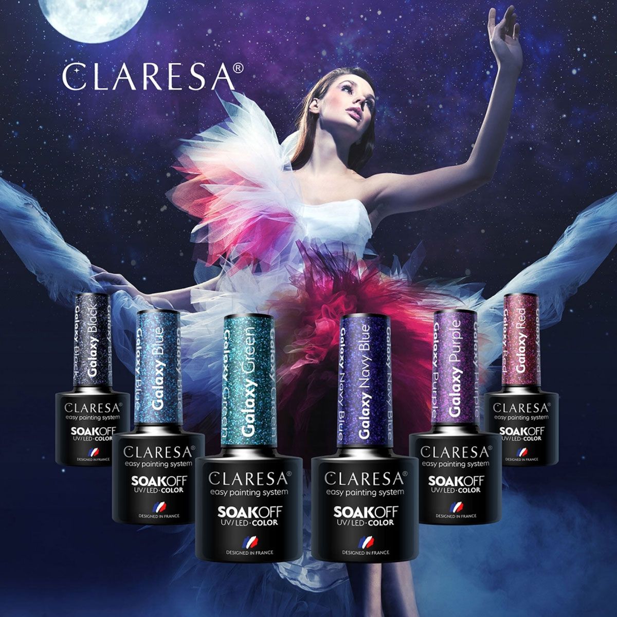 Claresa UV LED Gel Polnesch 5ml Galaxis gréng