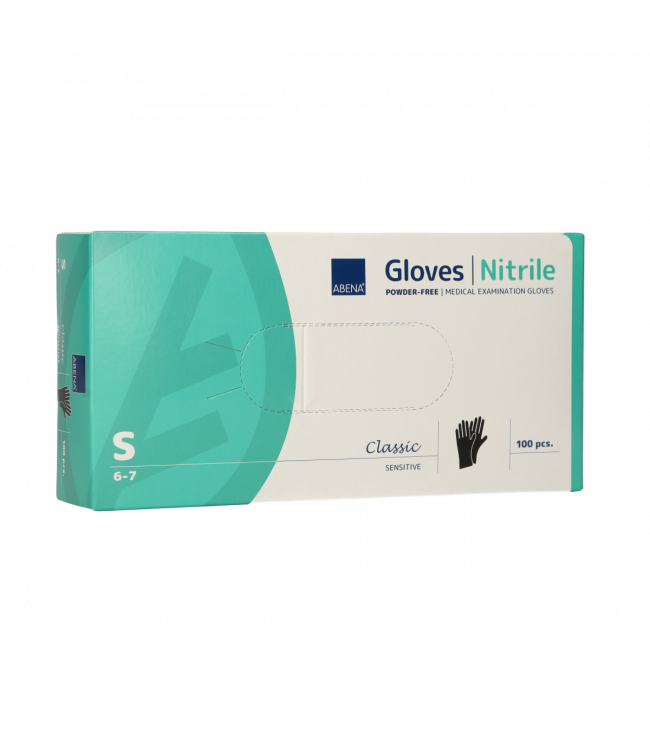 Abena Powded Nitrile Gants Taille Petit 100 pièces noir