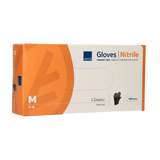 Abena powder-free nitrile gloves size medium 100 pieces black