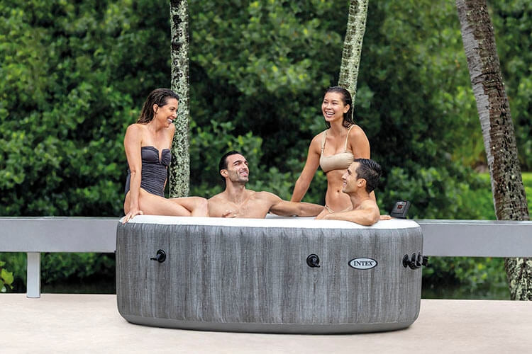 Intex Opblaasbare spa Greywood Deluxe 4 persoons