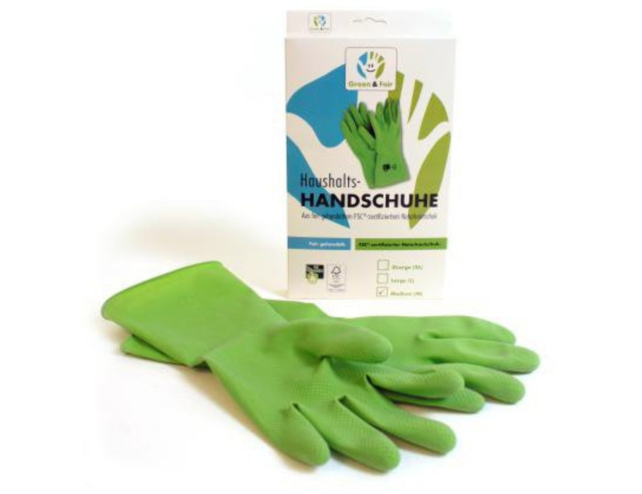 Green and fair household glove M natural rubber