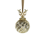 Christmas ball antler glass gold ø8cm