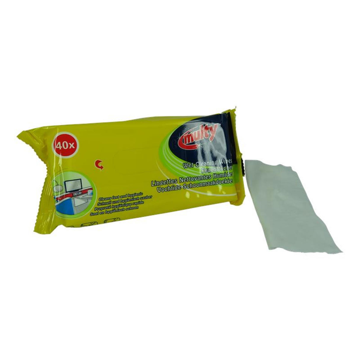 Multi-Botzwëscher naass Pack vun 40 Stéck