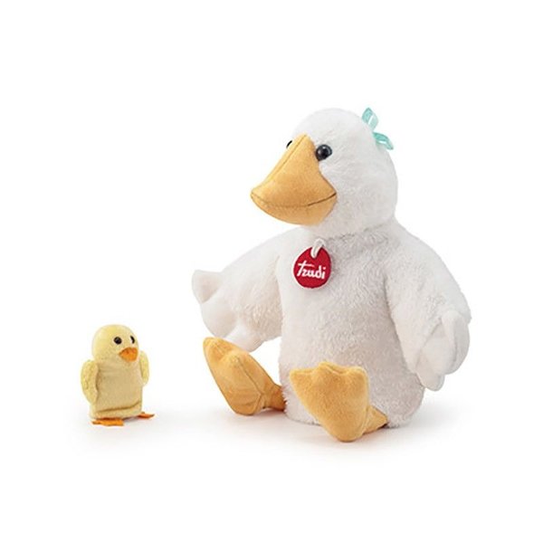 Hand puppet goose with baby 33cm