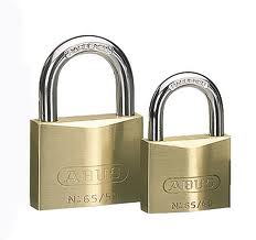 Abus Brass Padlock 65 20mm Gold Key Lock 20mm 3cm