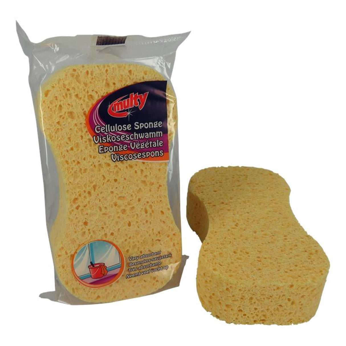 Multy viscose household sponge 16x8x4cm