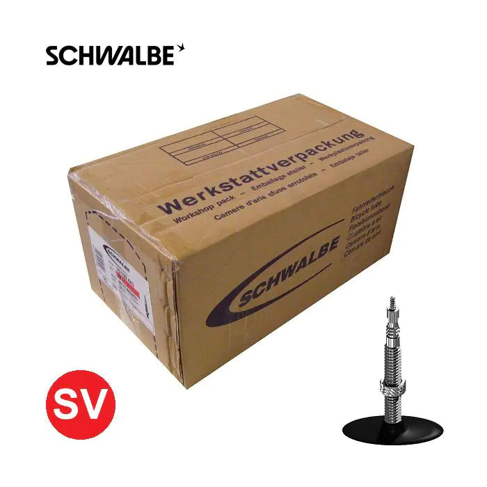 Pacote de oficina Schwalbe Tubo interno de 26 polegadas SV13 (P50)
