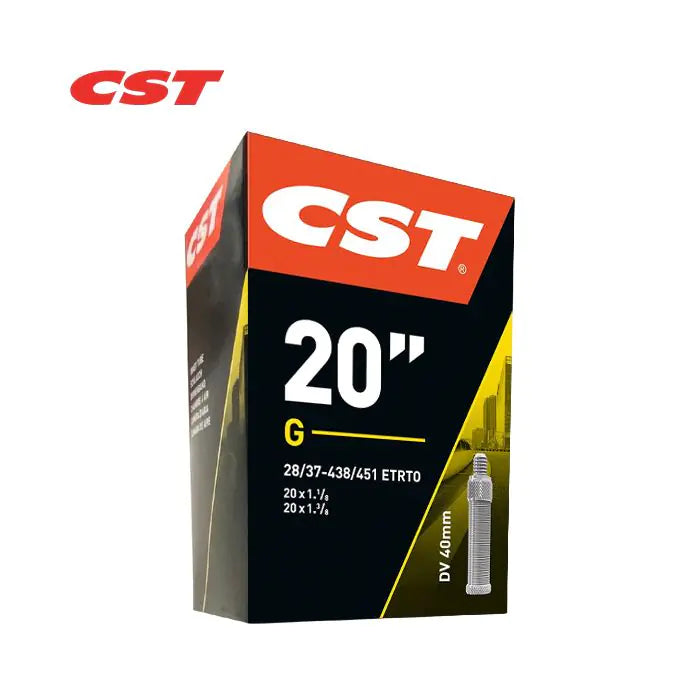 Cst inner tube 20x1 3 8 - etrto 28 37-438 451 - dunlop valve 40mm - suitable for 20-inch wheels