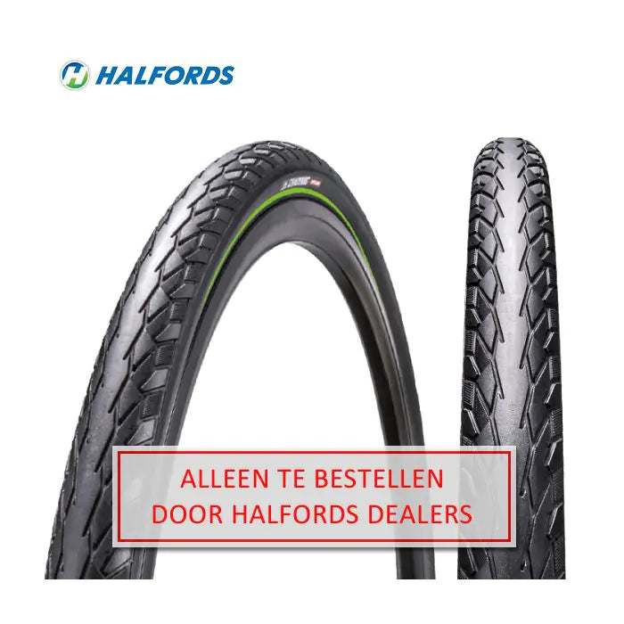 Halfords 28x1 5 8x1 3 8 snáithe athfhillteach dubh frith-phuncture