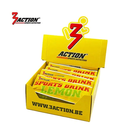 3action bebida esportiva sachês de limão 30 gramas - caixa expositora 25 peças - 1202000001