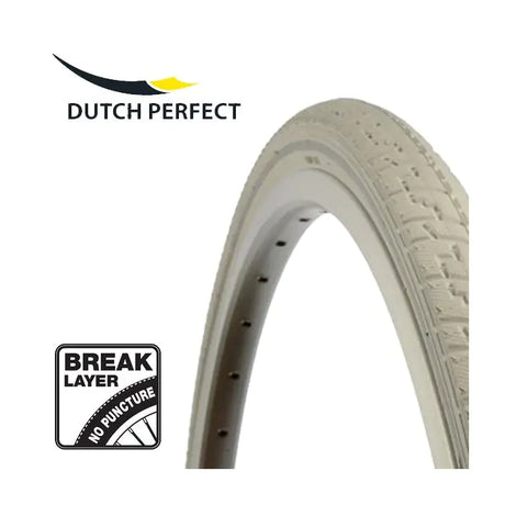 Dutch perfect outer tire 28 x 1.40 40-622mm anti-puncture - white with reflection