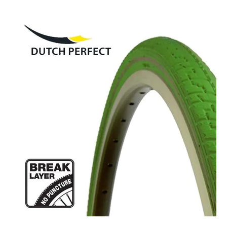 Dutch Perfect outer tire 28 x 1 ½ 40-635 no puncture - green with reflection