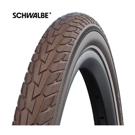 „Schwalbe Road Cruiser K-Guard“ 26 x 1,75 47-559 mm rudos spalvos su atspindžiu