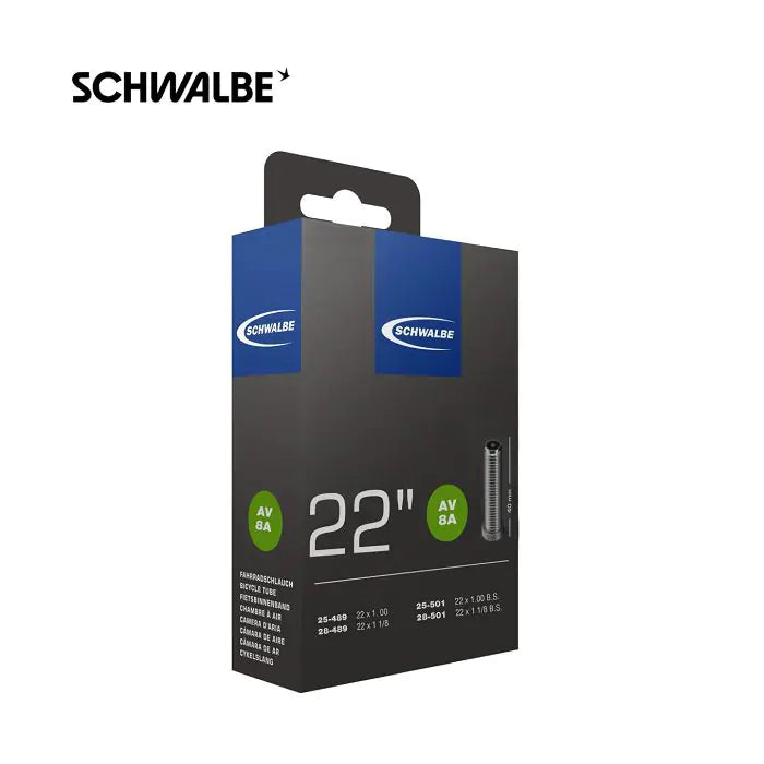 Schwalbe Tubo interno AV8a 22 polegadas 25 28-489 501 AV 40 mm