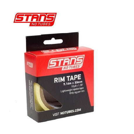 Stans notubes felgtape gul tape 33 mm bred rull 9 meter (10yd) as0134