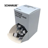 Schwalbe counter display with 25 scv pump head adapters