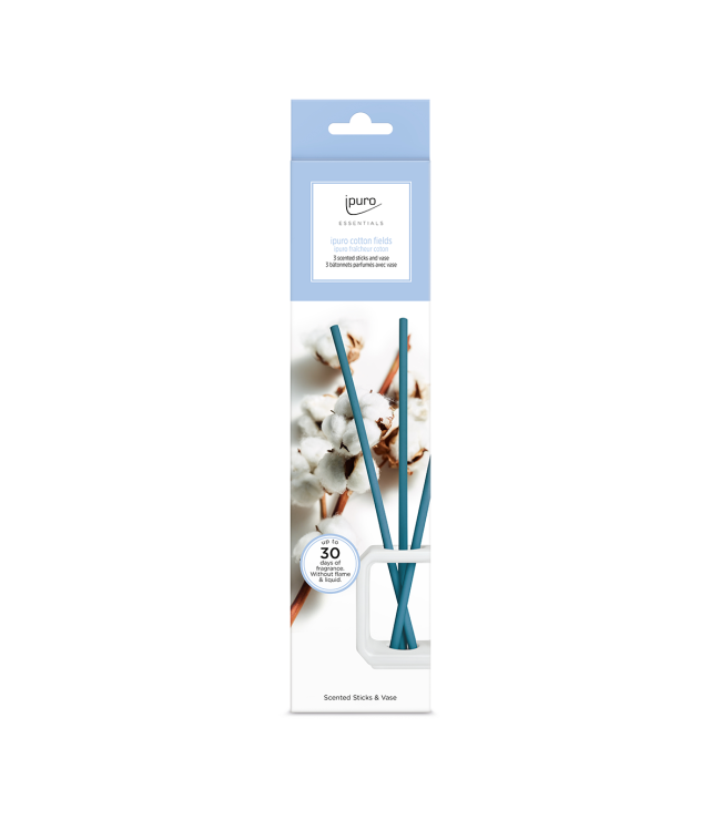 Ipuro Sticks Sticks Vase Set Cotton Fields White