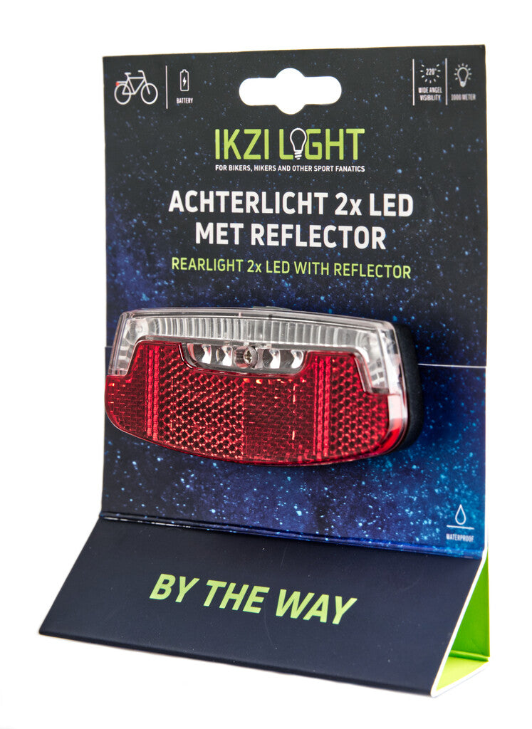 Ikzi Achterlicht 2-leds by the way batterij kaart