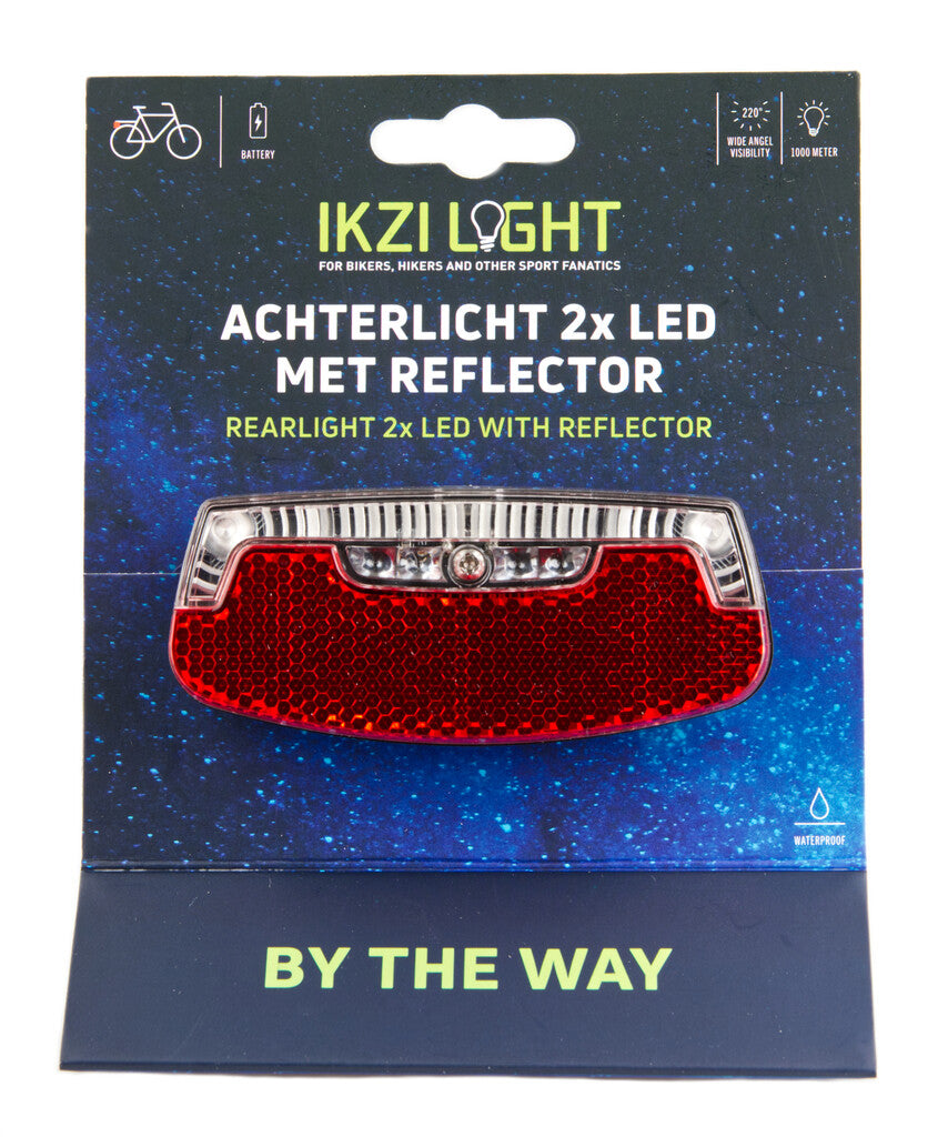 Ikzi rear light 2-leds by the way battery card