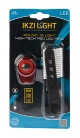 Ikzi-Light Taillight Round16 z rdečim cob LED Ring USB