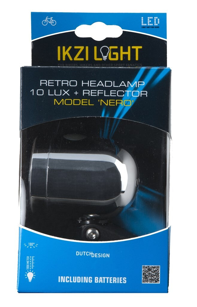 Headlight Ikzi Nero Silver Card