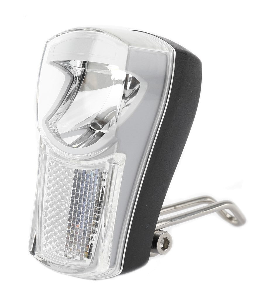 Ikzi Ikzilight koplamp The Boss, 1 witte led 20LUX. incl bracket en batterijen (hangverpakking)