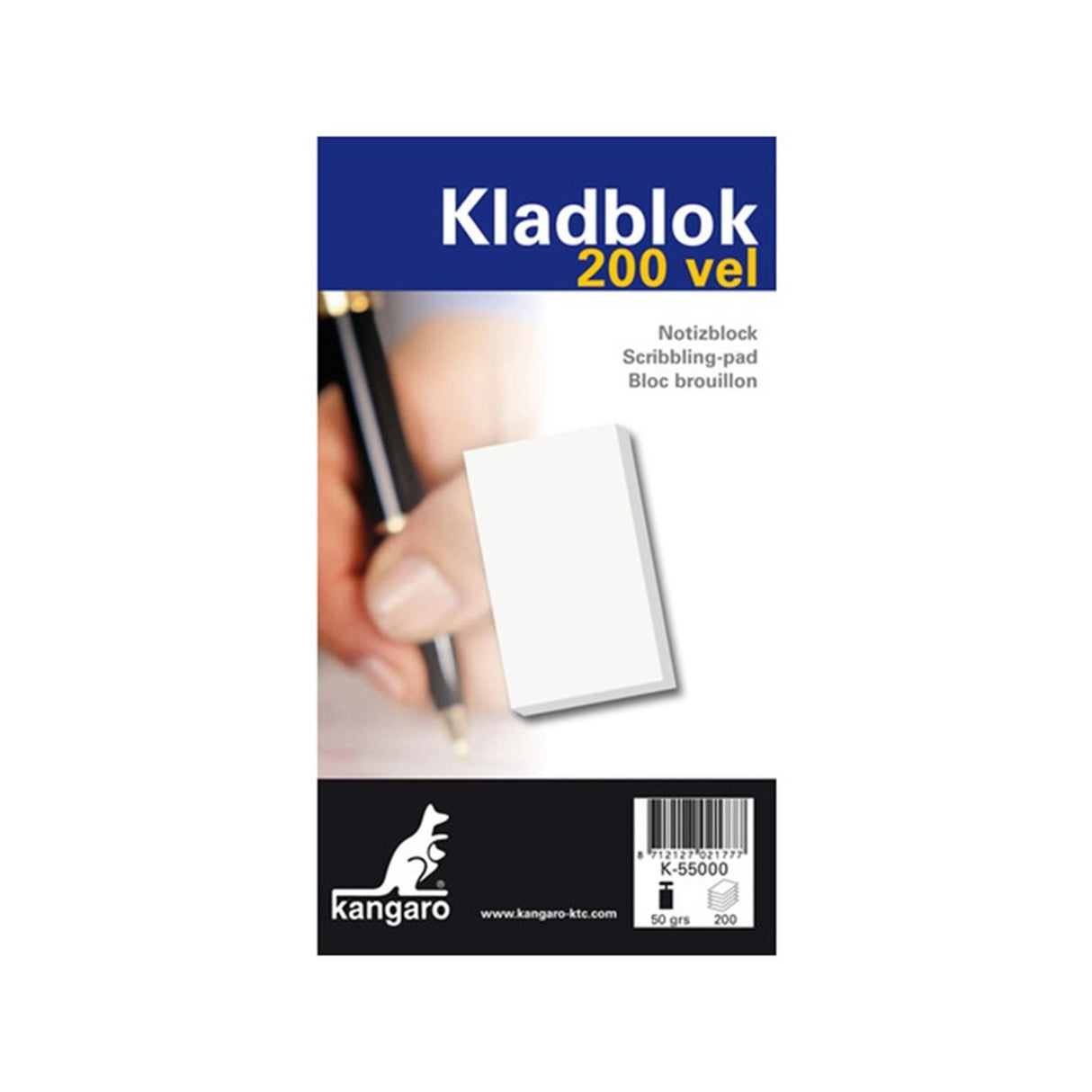 Kangaro notepad 200 sheets 20x11.5cm 10 pcs