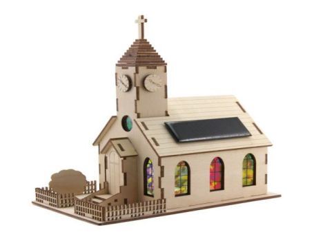 Solexpert building kit - church with solar panel