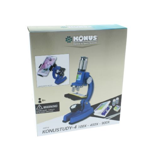 Konus Microscope Konustudy-4 150X-450X-900X with smartphone adapter