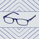 Spectrum reading glasses matt blue rectangular 1.50