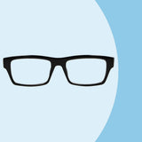 Spectrum reading glasses black 2.50 rectangular