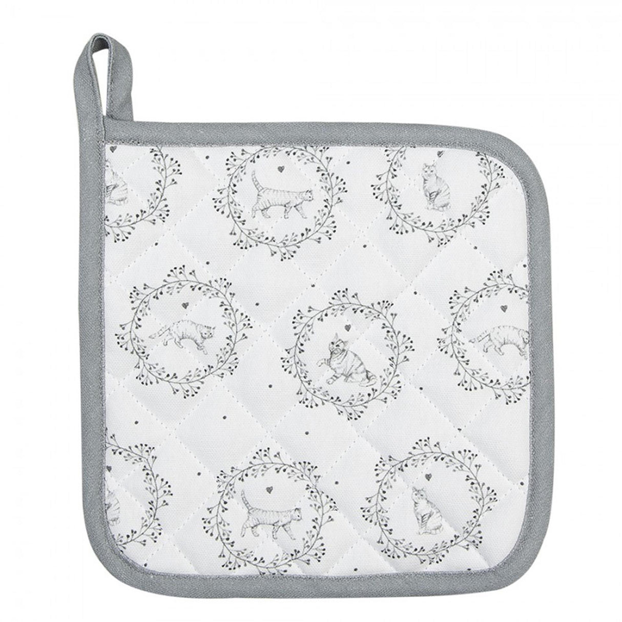 Clayre eef potholder cat 20x20cm