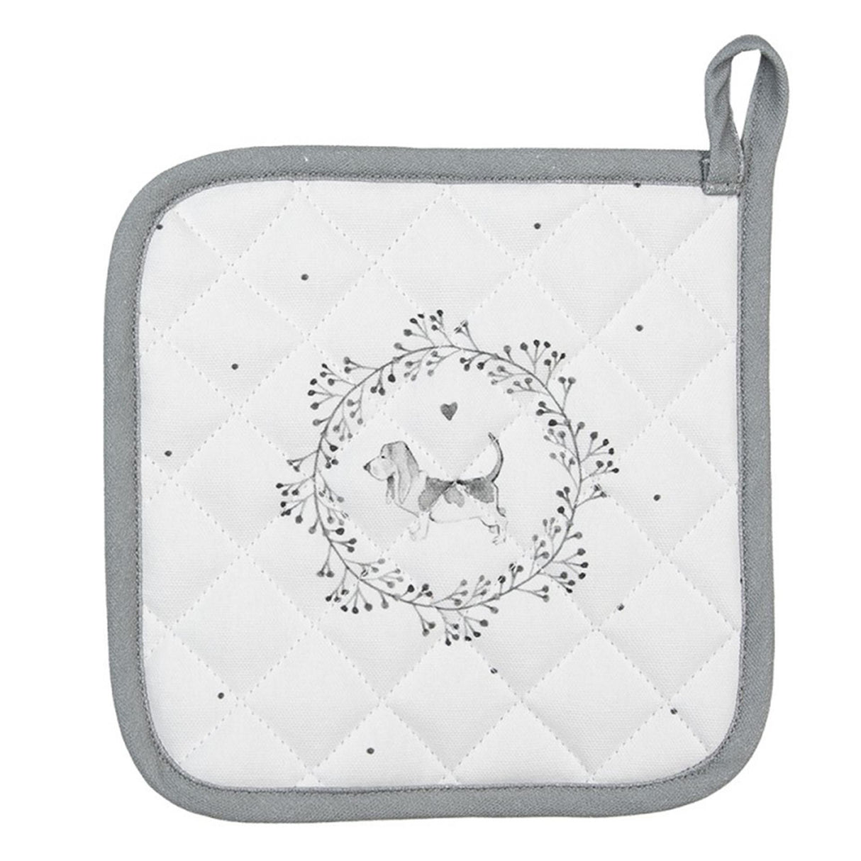 Clayre eef pot holder dog 20x20cm