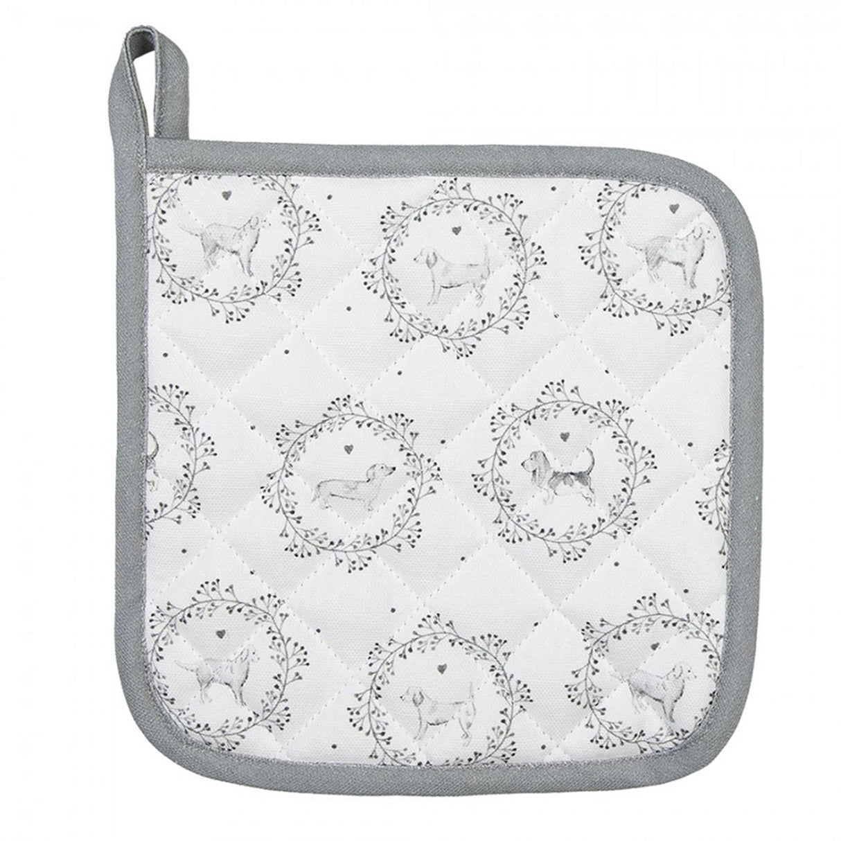 Clayre eef pot holder dog 20x20cm