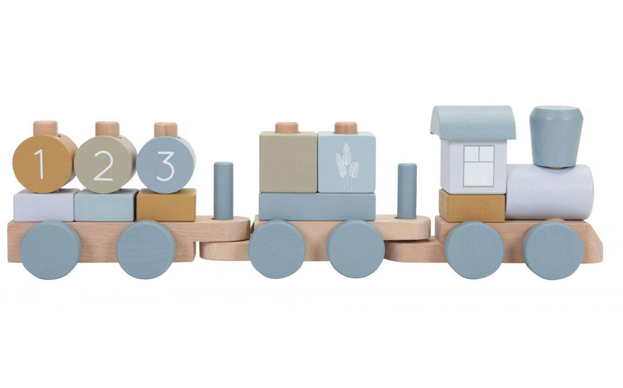 Tiamo little Dutch train blue with 2 wagons