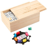 Longfield Games Mexican Train Dominospel Double 12 wooden box