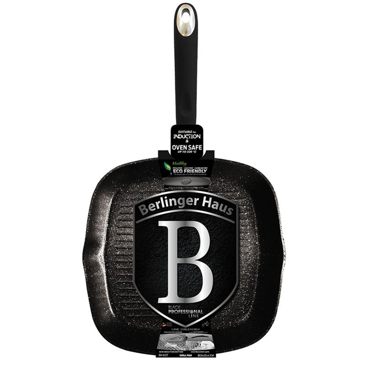 Berlingerhaus grill pan 28cm black