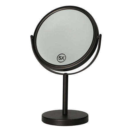 Lsp mirrors mirror on base matt black 30.5cm 5x magnification