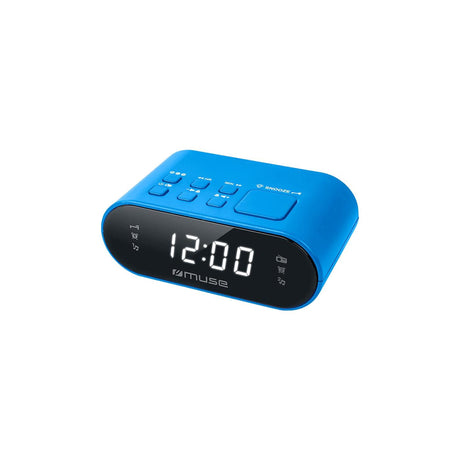 Muse FM clock radio blue