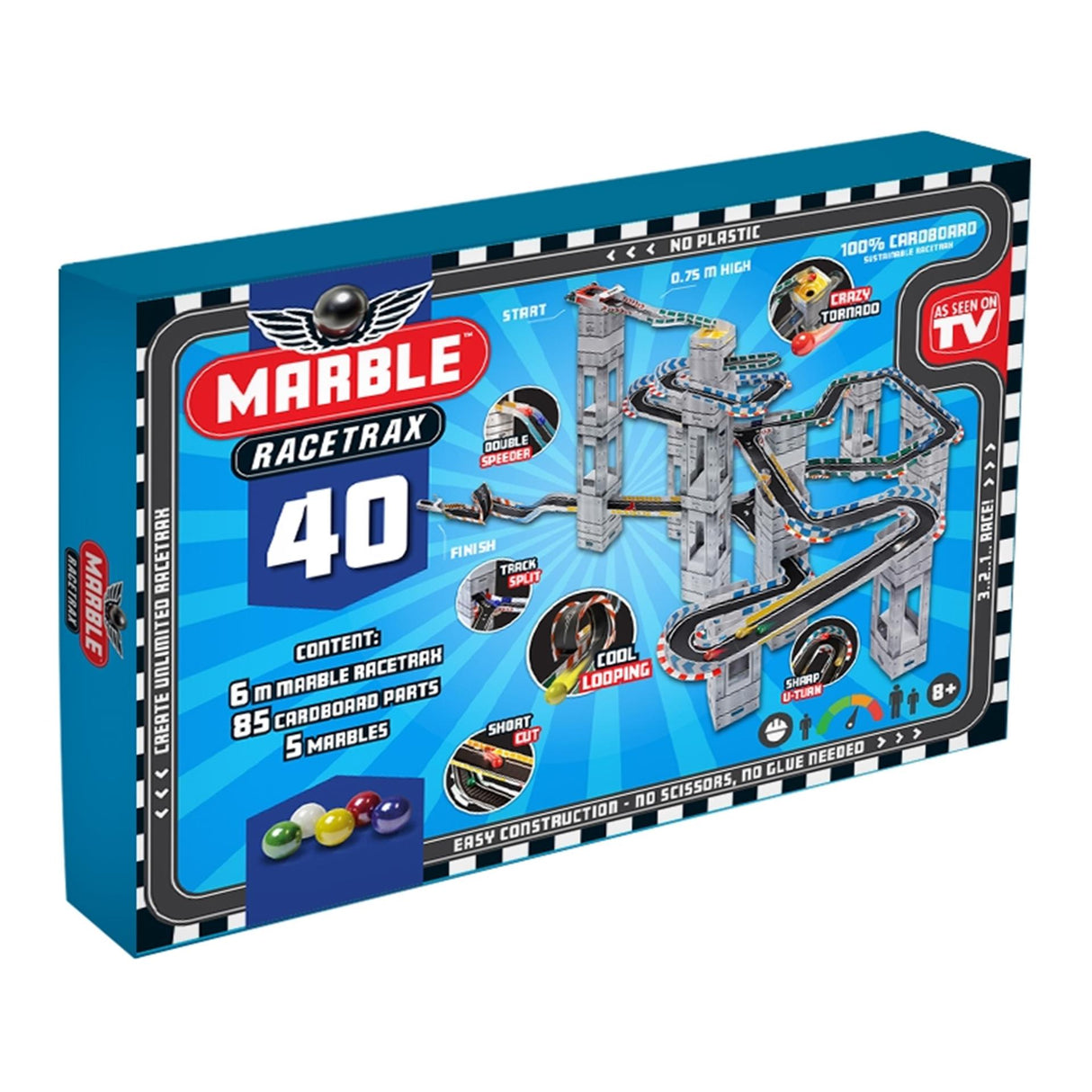Marble racetrax circuit set 40 sheets 6m