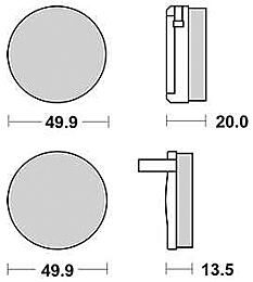 TRW brake pads MCB 32 brake pad MCB 32 organic standard