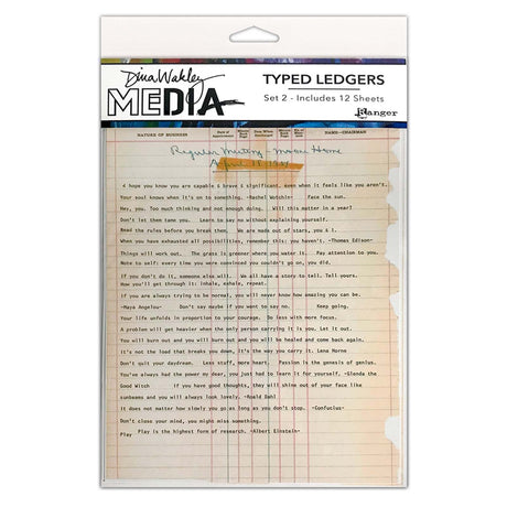 Ranger Tënt Ranger • Dina Wakley Medien getippten Ledgers Set 2 12sheets