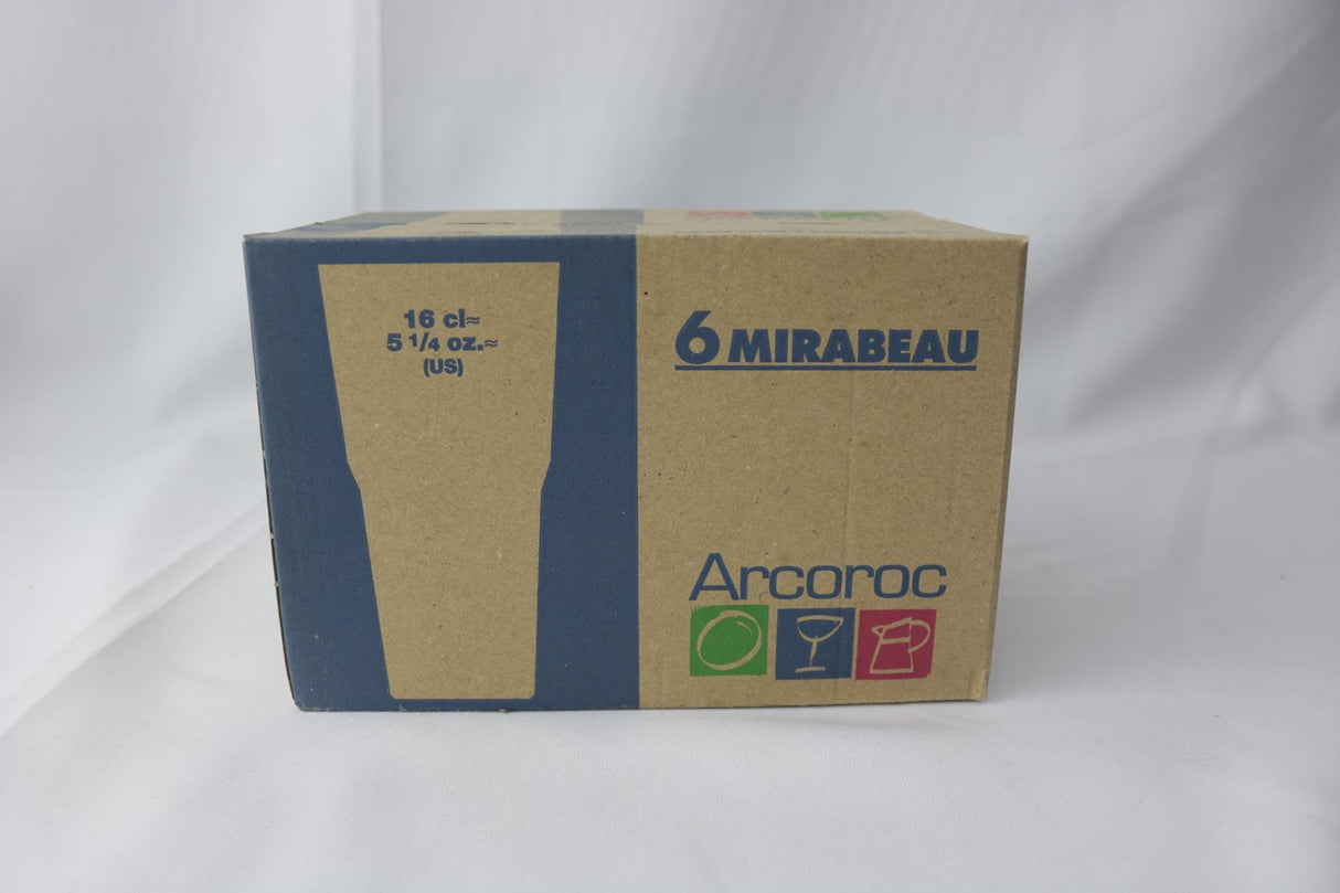 Arcoroc glass 16cl set 6 mirabeau