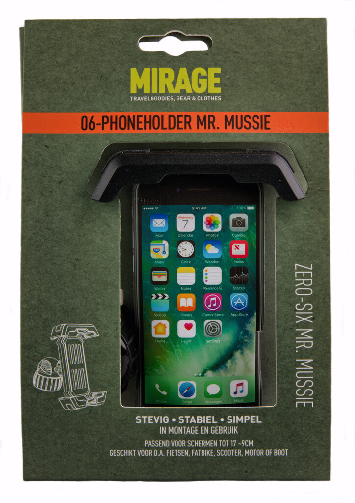 Mirage Tassen Telefoonhouder Zero-Six Mr. Mussie zwart