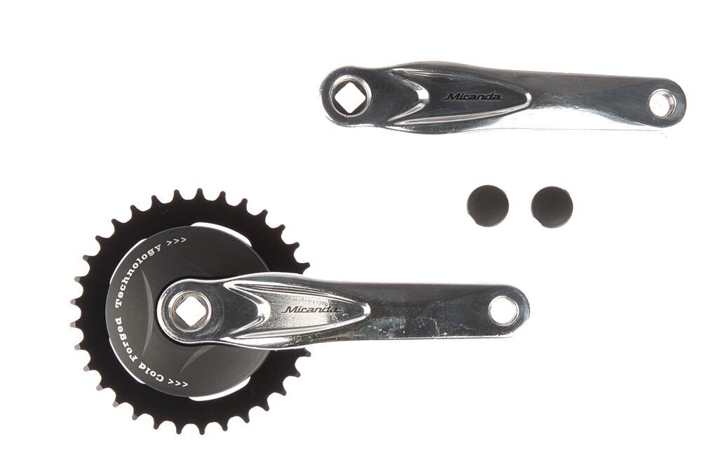 Miranda Alfa 1 Crank set with disc 95mm 33 tooth polished black 572333