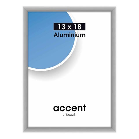 Nielsen Design Nielsen Photo Frame 53224 Accent Mat Silver 13x18 cm