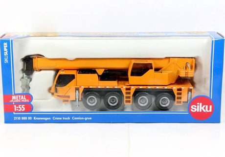 Siku 2110, kranas, 1:55, metalinis plastikas, geltonas, teleskopinė strėlė